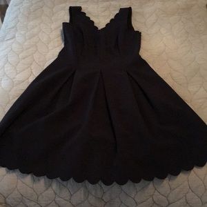 Black Banana Republic Scalloped Semi-formal dress